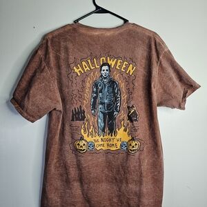 Halloween Graphic Brown T-Shirt